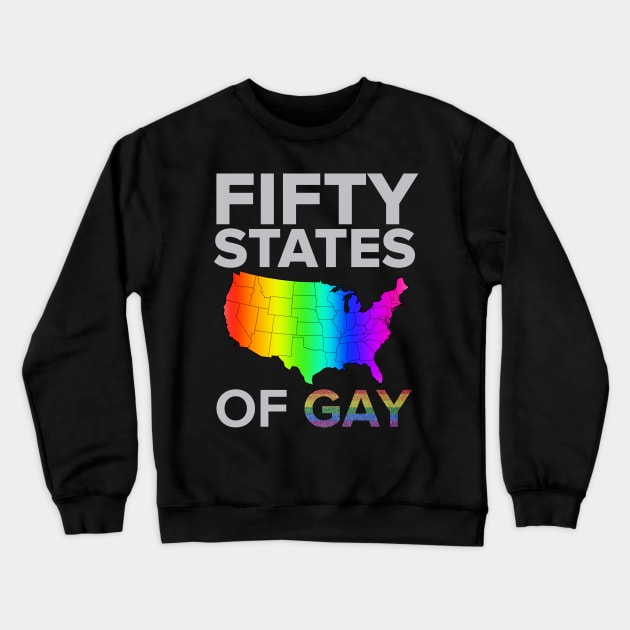 50 States of Gay Crewneck Sweatshirt by MobiusTees